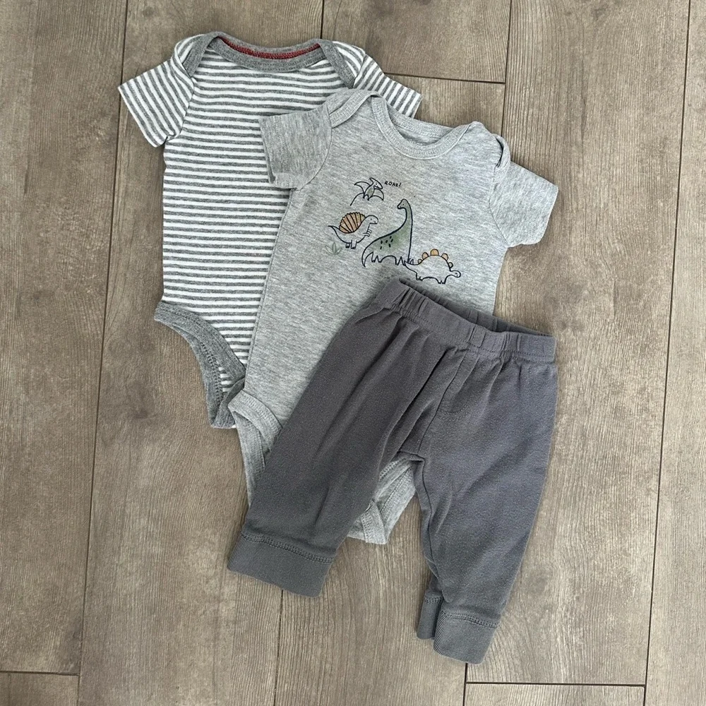 0-3 Month Baby Boy three piece matching outfit set